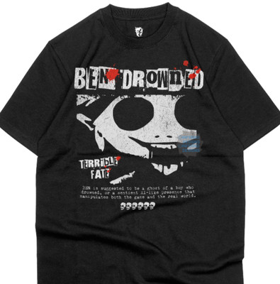 Ben Drowned Creepypasta Shirt Horror T-shirt Grunge Tshirt Mens Cotton Tee