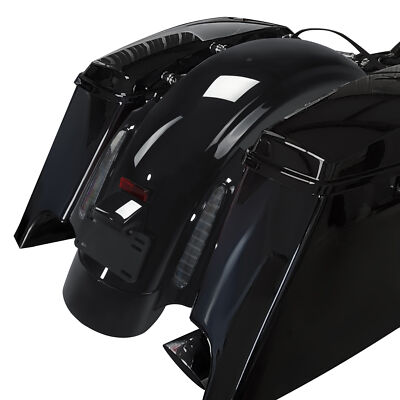 5'' Stretched Hard Saddle Bag &Rear Fender For Harley Street Road Glide 09-13 10