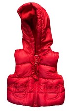Old Navy Red Sleeveless Puffer Vest Toddler Girl's Size 0-3