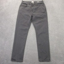 Flint and Tinder Mens Chino Pants size 31x30 Tapered Fit 5-Pocket Gray Huckberry