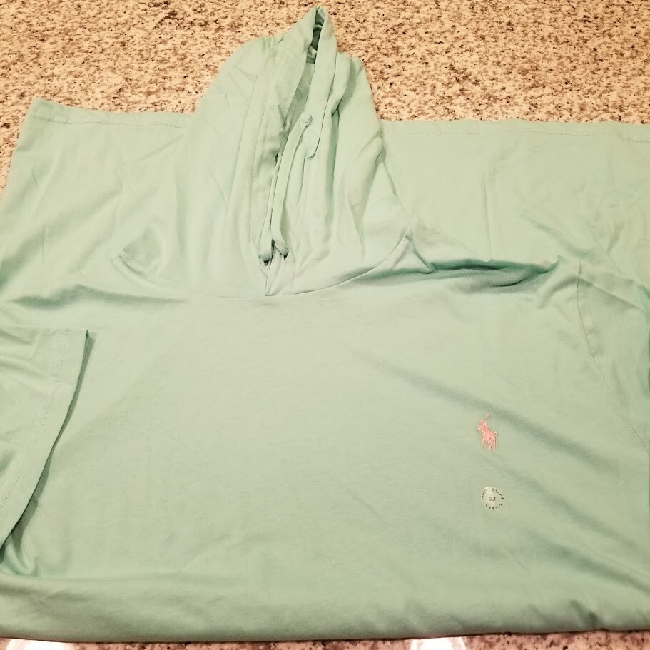 NUOVA polo uomo Ralph Lauren felpa con cappuccio leggera pullover maniche corte pony piccola 0017