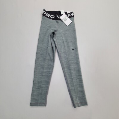 Nike Pants Womens Extra Small Gray Pro 365 Mesh Mid Rise Tight Crop  Leggings