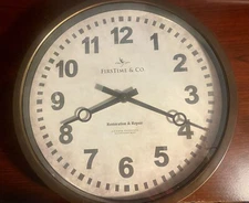 FirsTime & Co. Wall Clock  12" Decor WORKS !