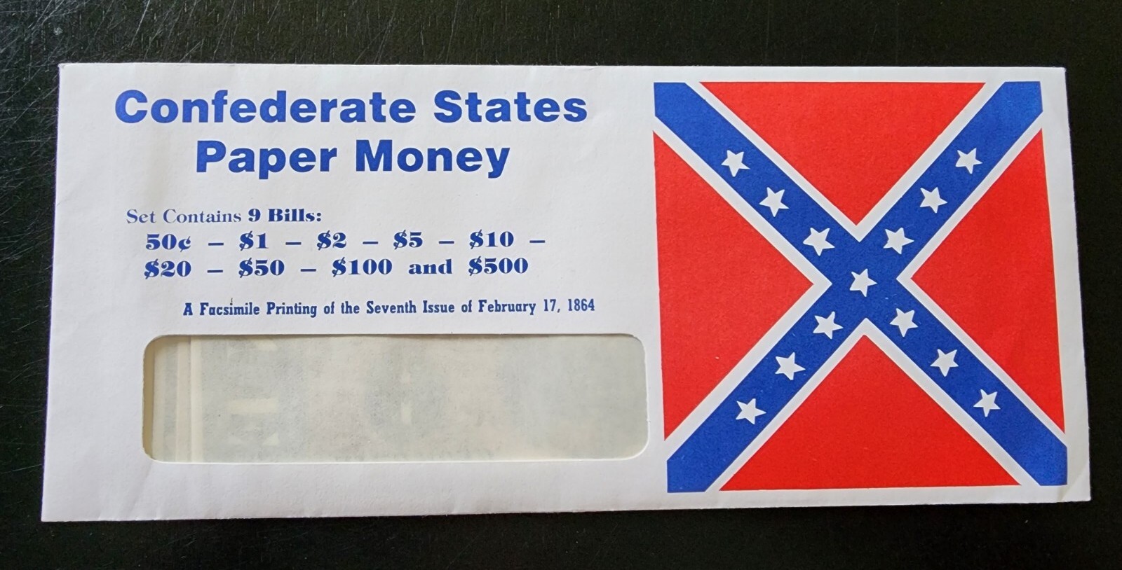 CIVIL WAR Confederate States Paper Money vintage FACSIMILE PRINTING ...