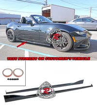 Fits 16-25 Mazda Miata MX5 ND ND2 ND3 MP-Style Side Skirts Extensions (ABS)