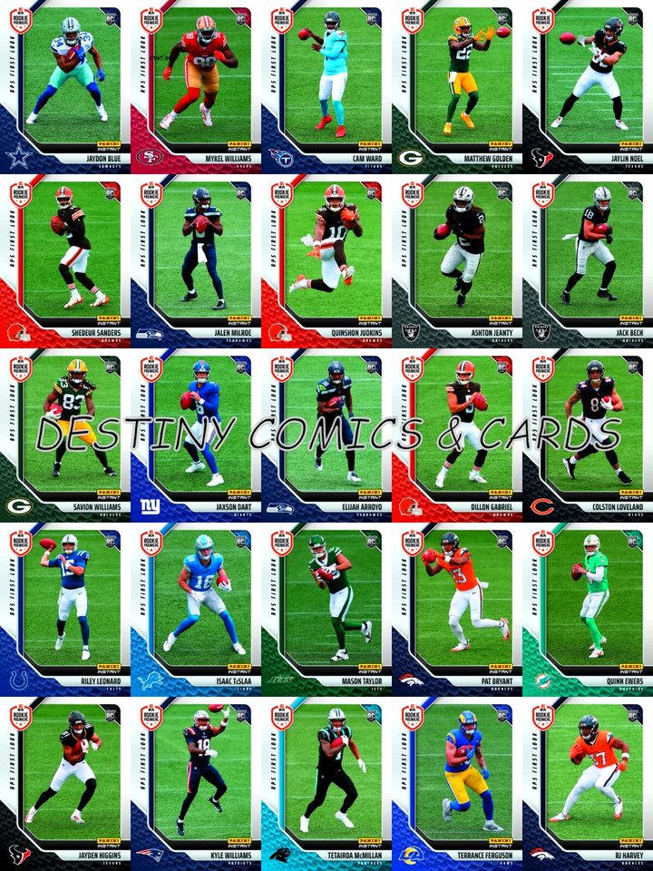 2025 PANINI NFL RPS FIRST LOOK ROOKIE SINGLES / YOU PICK IN STOCK