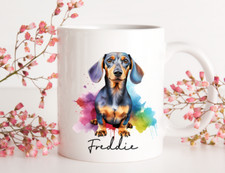 *FREE POSTAGE PERSONALISED NAME DACHSHUND SAUSAGE DOG LOVER DOGS  MUG CUP GIFT