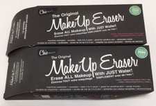 The Original MakeUp Eraser Full Size Chic Black Print Machine Washable 2 Packs