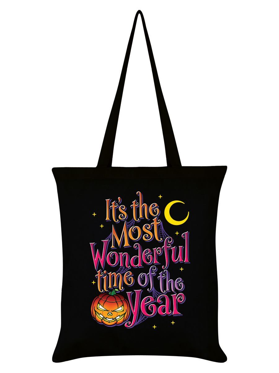 Tote Bag It's The Most Wonderful Time Of The Year Black 38x42cm