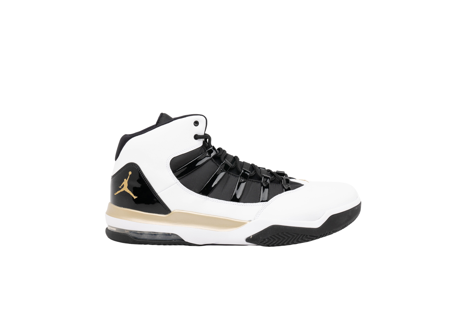 Size 8 - Jordan Max Aura White Black Gold for sale online | eBay