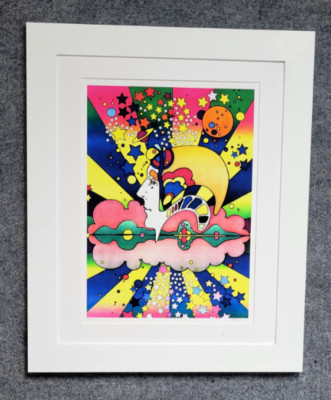 PETER MAX ART! PRINT SERIGRAPH ON WATERPAPER!! FRAMED!!