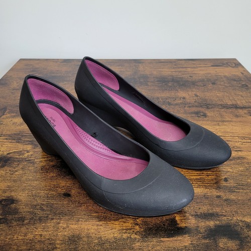 Crocs Women's Lina Wedge Pump Black 