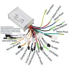 36V 48V Universal Brushless Motor Controller for Electric Bike Scooter E-bike US