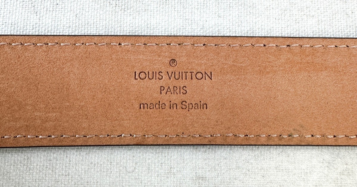 NEW LOUIS VUITTON Damier Ebene Canvas Brown Mini 25mm Belt 