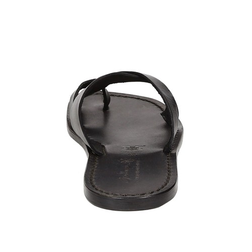 Handmade real leather thongs sandals for mens Made in Italy - Picture 4 of 21