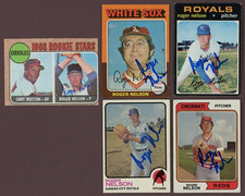 Roger Nelson 1968-1975 Topps Reds Royals Orioles Signed Card PICK 1, HARD TO GET