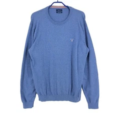 GANT Men's 30% Wool Crew Neck Sweater Slim Fit Size 2XL