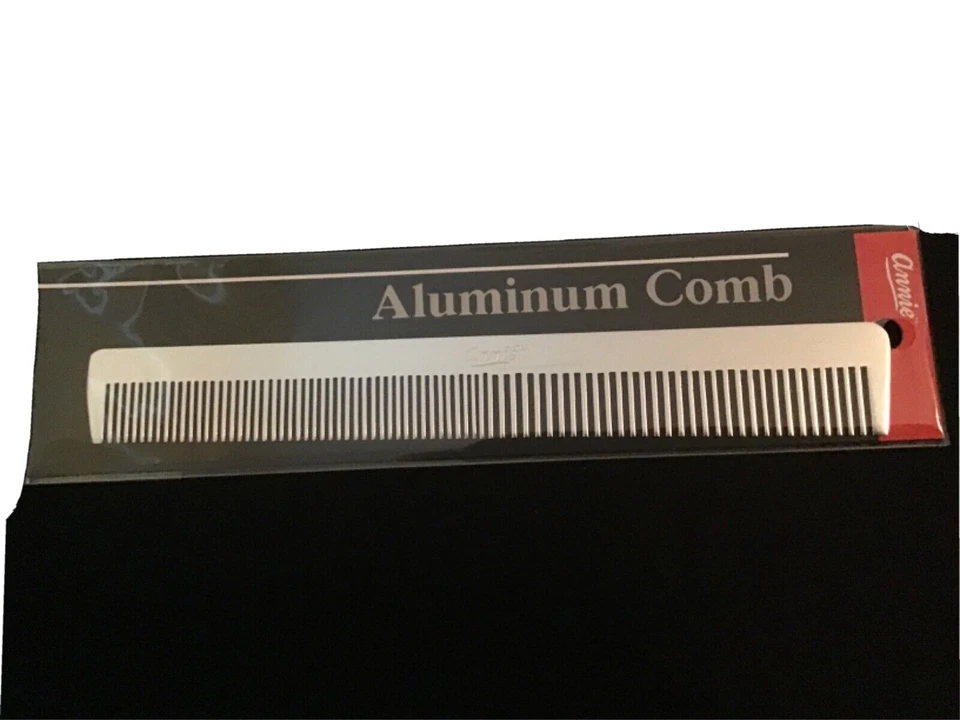 Peine de corte de peluquero térmico de aluminio 7 3/4"- peine ligero de metal antiestático. Foto 4 de 4