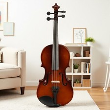 1/4 Size Kids Acoustic Beginner Violin Set - Case, Bow, Rosin, Natural