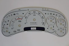 1 PIECE 06 07 CLASSIC DIESEL SILVERADO CLUSTER CUSTOM WHITE GAUGE FACE ONLY