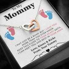 To My Mommy Gift Necklace, Trendy, Gift for New Mom in Hospital, Pregnancy Gift