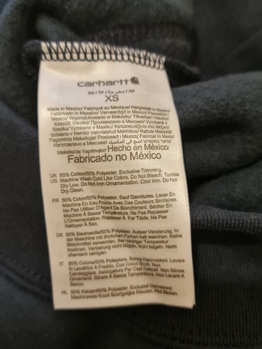 Carhartt Jumper Loose Fit Men XS Extra Small Fleece Lined Hoodie NWT Free Post - Picture 7 of 9
