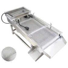 Commercial Vibrating Sifter 2x20mm Sieve Screens Screening Machine One Layer 80W