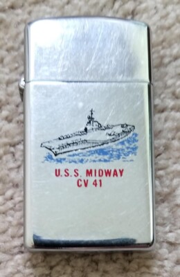 その他 USS MIDWAY CV-41 Zippo USS Midway CV41 Vintage 1979 Slim Zippo | eBay
