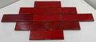 Handmade Brick Tile Brick Pattern 45 Tiles in Blood Red 2-1/4” x 8” x 1/2” New