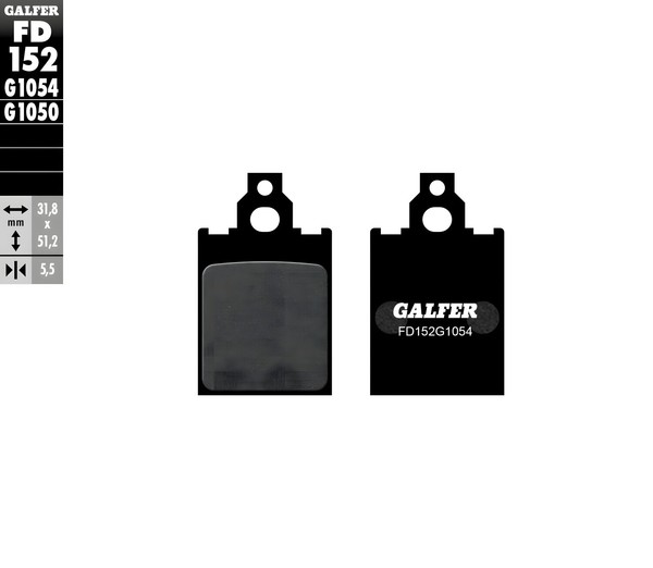 BremsbeläGe Galfer FD152G1054 Semi-Metall Vorne 5,5Mm FüR Piaggio Skipper-image