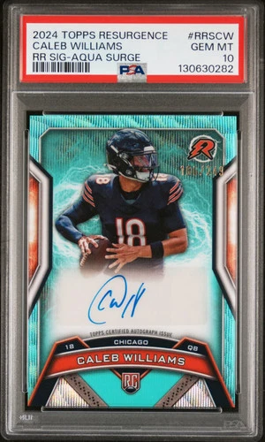 2024 Topps Rookie Signatures Caleb Williams RR Aqua /249 PSA 10