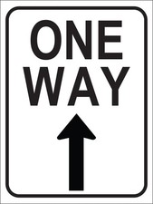 One Way Right Arrow Up Sign Metal Tin Sign 8x12 Inches