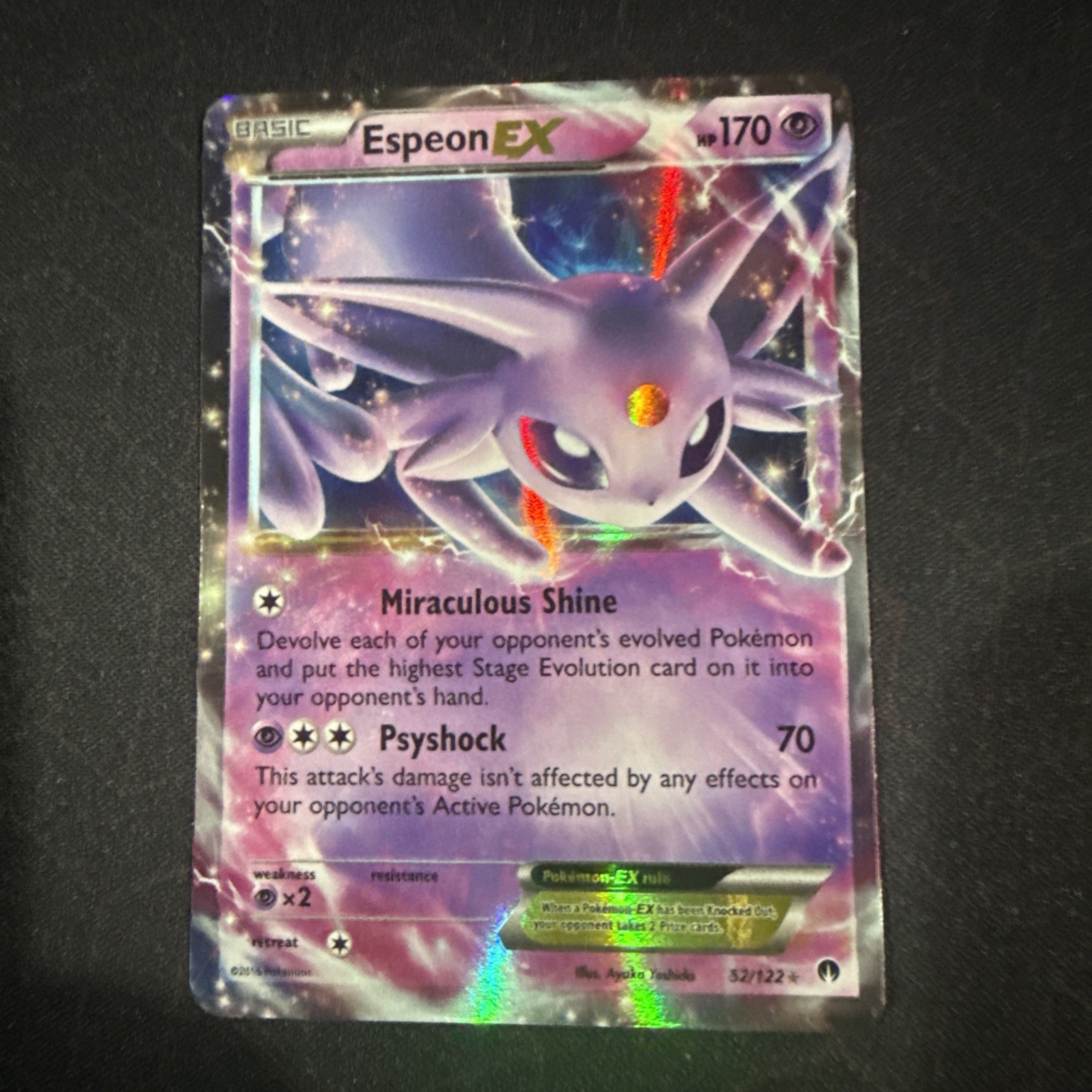 Pokemon TCG - Espeon EX 52/122 XY Breakpoint Ultra Rare - NM