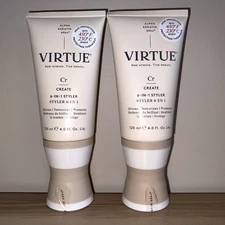 LOT OF 2 VIRTUE Create 6-in-1 Styler 4 oz Alpha Keratin Hair Shine Texturizer
