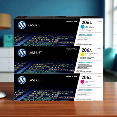 Open Box HP 206A Original LaserJet Toner Cartridges (3-pack), W2110AM