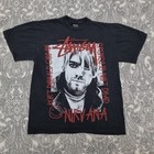 Vintage Stussy T Shirt Size Large Kurt Cobain Grunge Is Not Dead Nirvana 