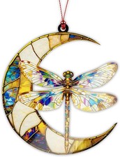 Dragonfly Gifts for Women, Moon Ornament, Christmas