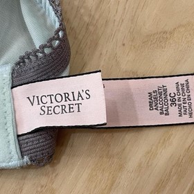 Victoria&rsquo;s Secret Dream Angels baby blue lace with nude underlay size 36C