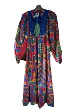 FARM Rio Summer Patches Embroidered Tunic Midi Dress  Size XS NWT