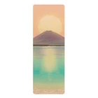 Laguna Verde Rubber Yoga Mat | Serene Seascape Meditation Mat