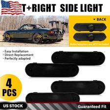 4PCS Smoked Front & Rear Side Marker Lights Lamps For 1990-2005 Mazda Miata MX-5