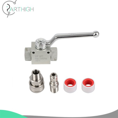 #ad High Pressure Washer Ball Valve Kit SS for Power Washer Hose 3 8quot; Quick 7250PSI $34.35