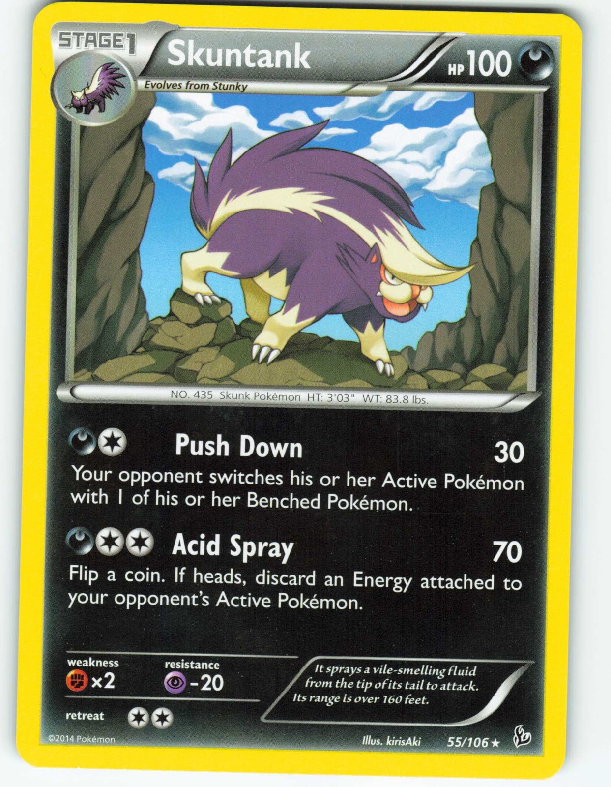 Skuntank - 55/106 Flashfire - Pokémon TCG - 2014