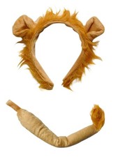 Lion Headband Ears  Tail, Kid or Adult Size Costume Accessories Individual or W
