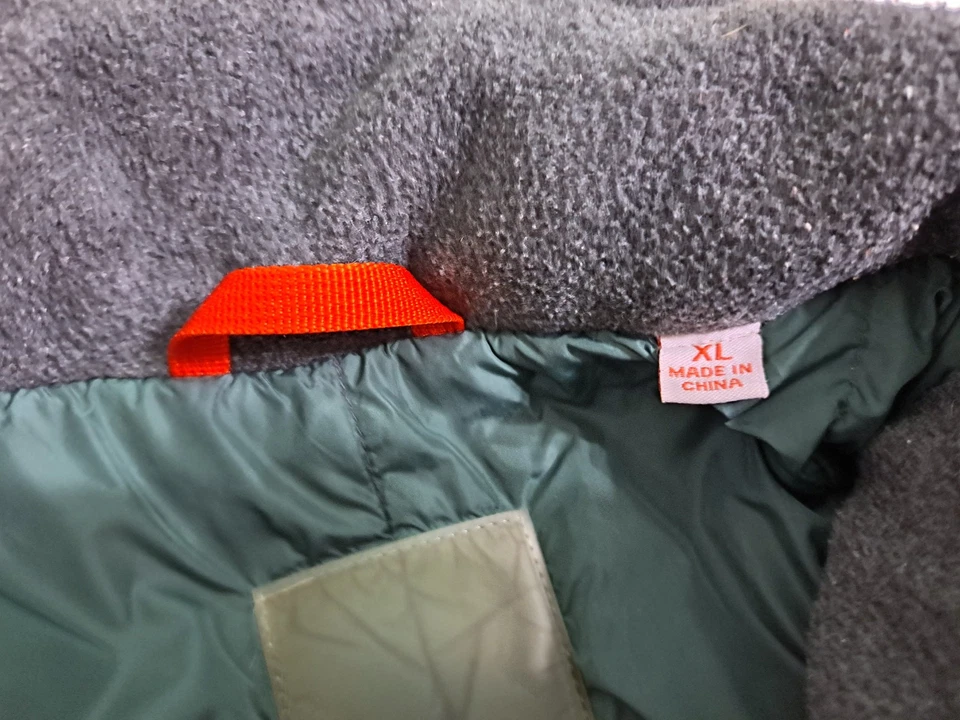 Marc Нью-Йорк мягкая подкладка Bomber куртка мужчин XL хаки флис с подкладкой пальто Harrington - Изображение 4 из 4