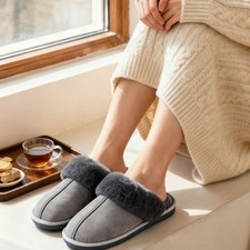 Unisex Slippers Soft Plush Winter Warm House Shoes Fluffy foam Large