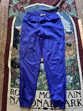 Nike Vintage 90s Gray Tag Windpants Track Pants Ankle Zip Unlined Blue M