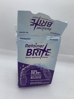 Retainer Brite Tablets for Cleaning Retainers Disinfectant 96 Ct (Damaged Box)BJ
