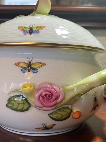 HEREND Rothschild Bird Soup Tureen Rare - Picture 10 of 20