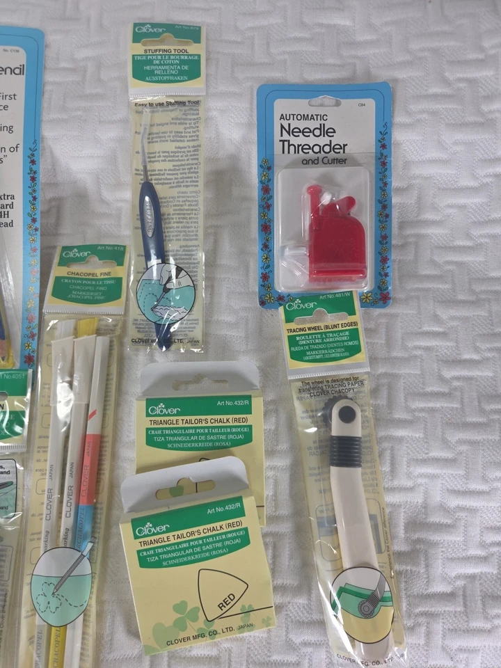 三叶草织物和绗缝工具套装-请参阅图片 — 第 3/4 张图片